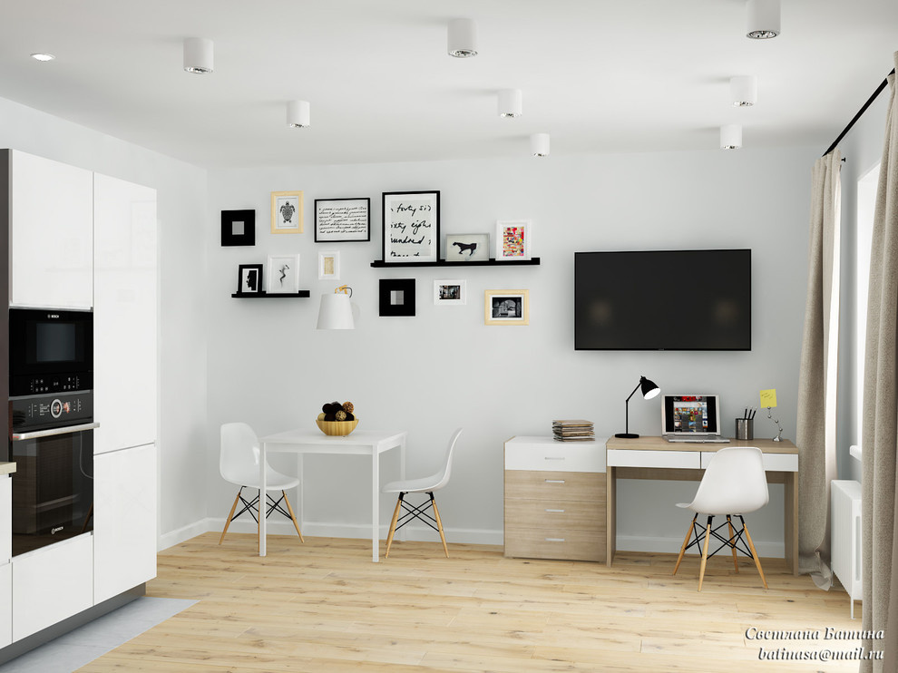 Студия в скандинавском стиле