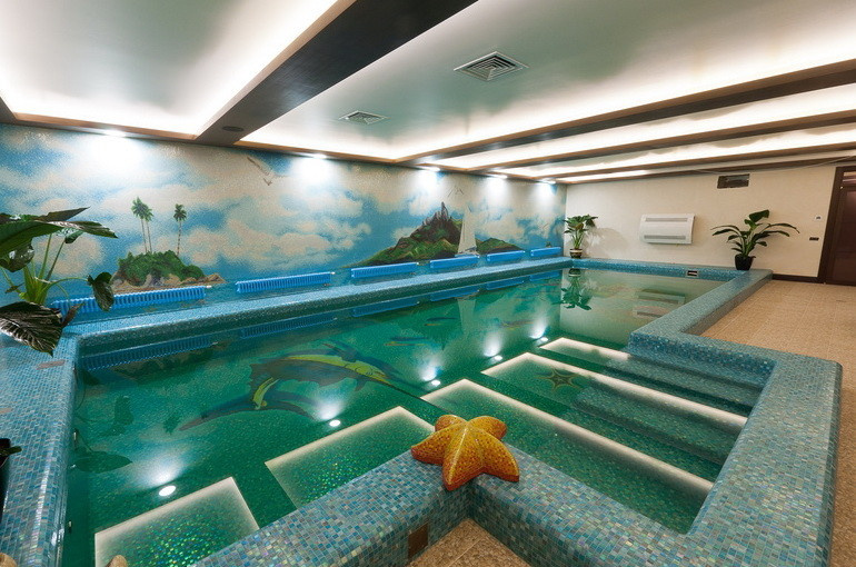 Скиммерный бассейн с накрытием