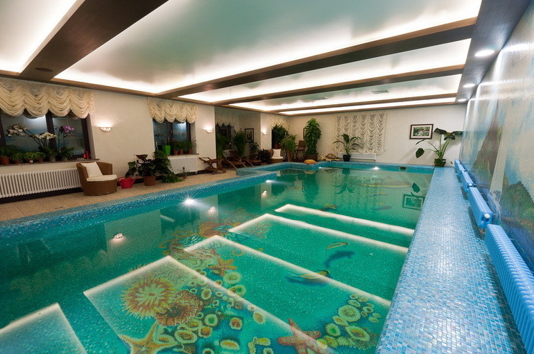 Скиммерный бассейн с накрытием