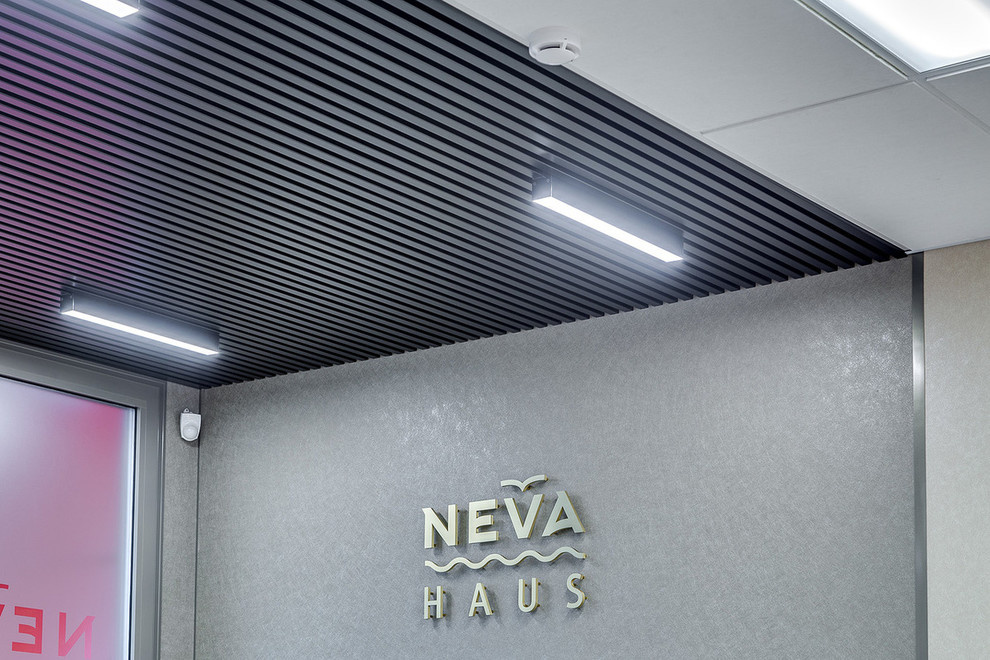 Модульный офис продаж компании "Группа ЛСР" для ЖК «Neva Haus»