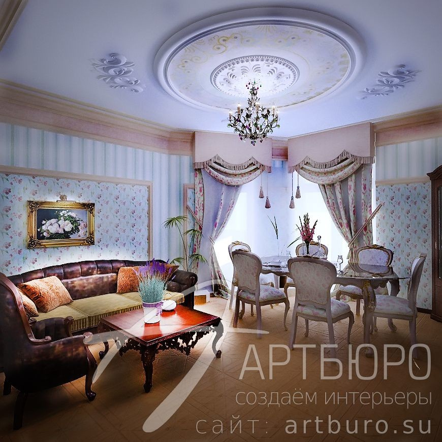 Классический стиль в трёхкомнатной квартире
