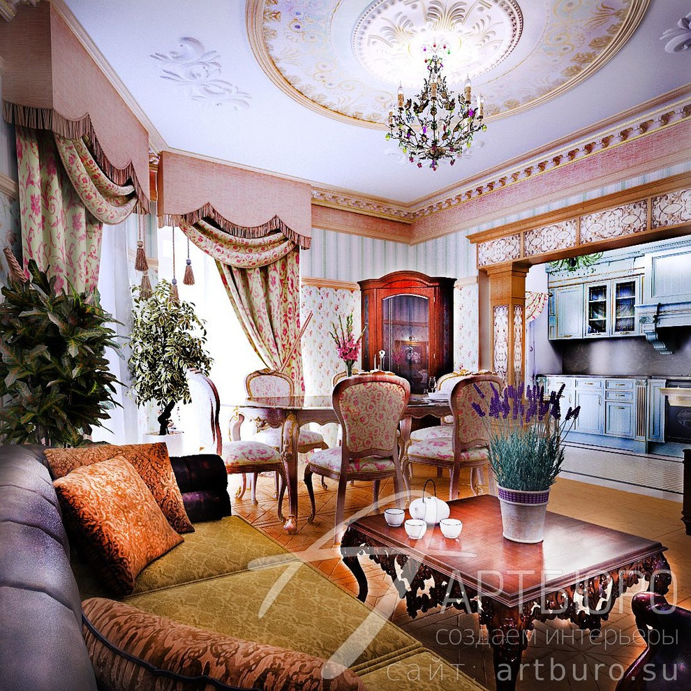 Классический стиль в трёхкомнатной квартире