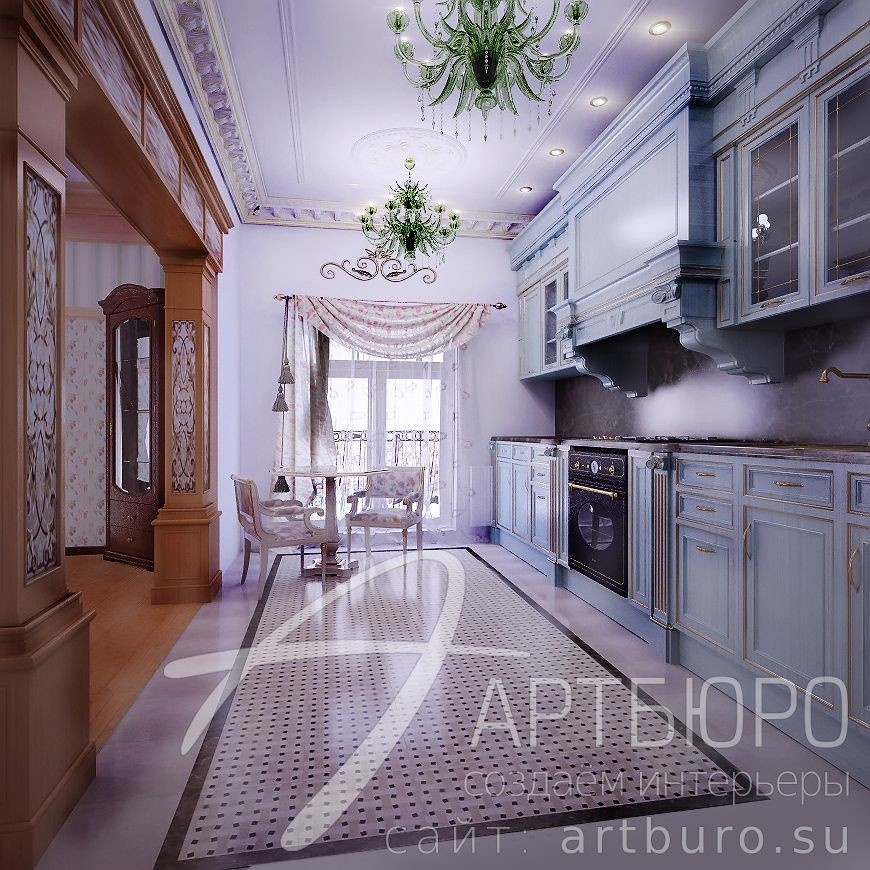 Классический стиль в трёхкомнатной квартире