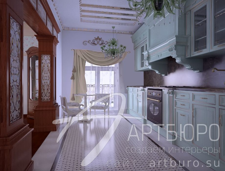 Классический стиль в трёхкомнатной квартире