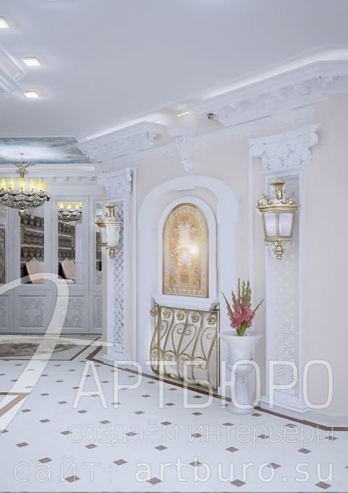 Классический стиль в трёхкомнатной квартире