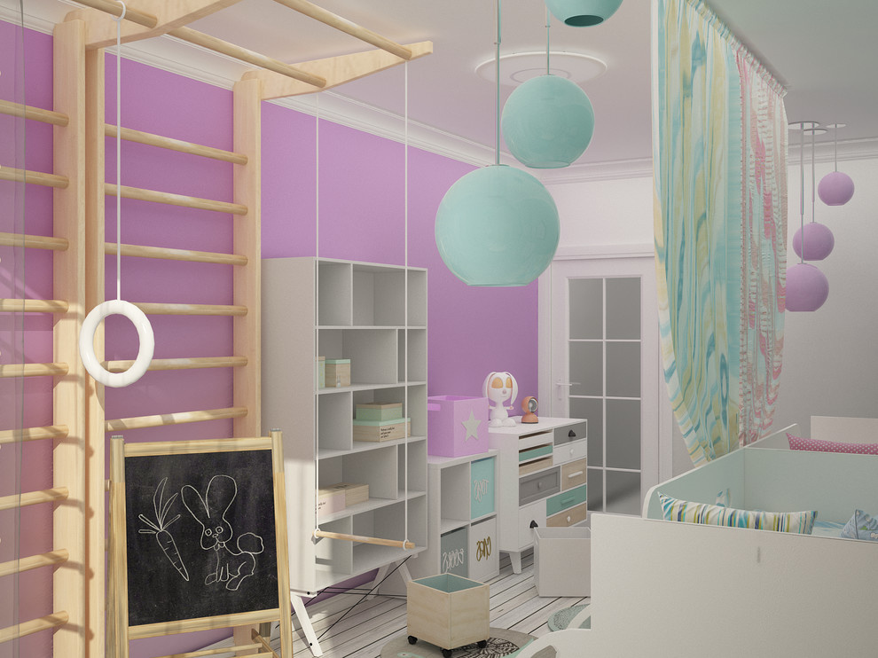 3-ёх комнатная квартира для семьи из 4-ёх человек. Детская комната.