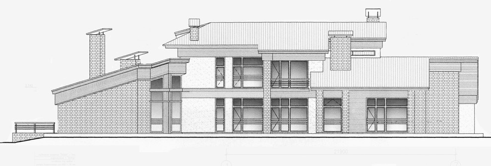 Двухэтажный дом с подвалом, гаражом на 2 машины и бассейном в Подмосковье.