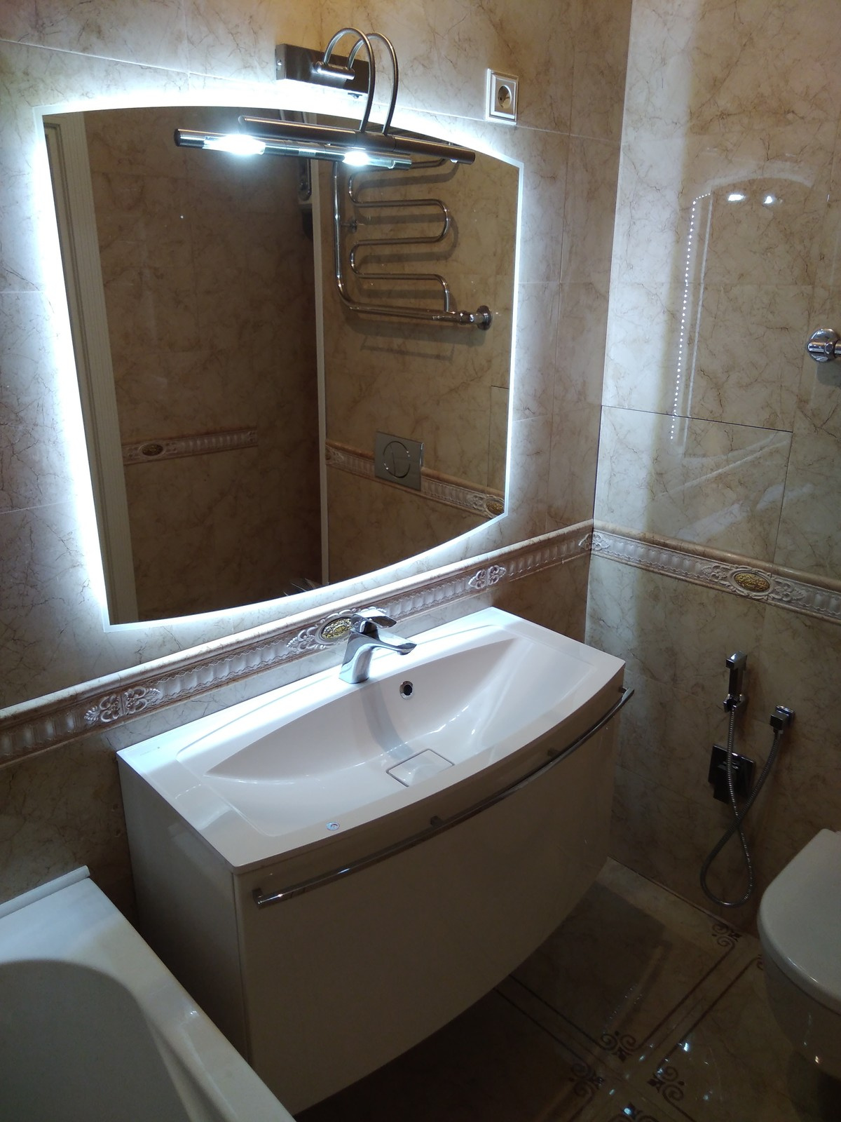 Ремонт ванной комнаты под ключ: ул.А.Монаховой, 5/3