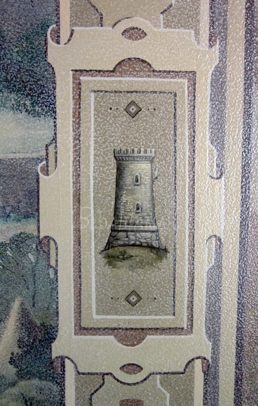 Настенная миниатюрная роспись на уровне глаз (под руководством Петра Маркова)