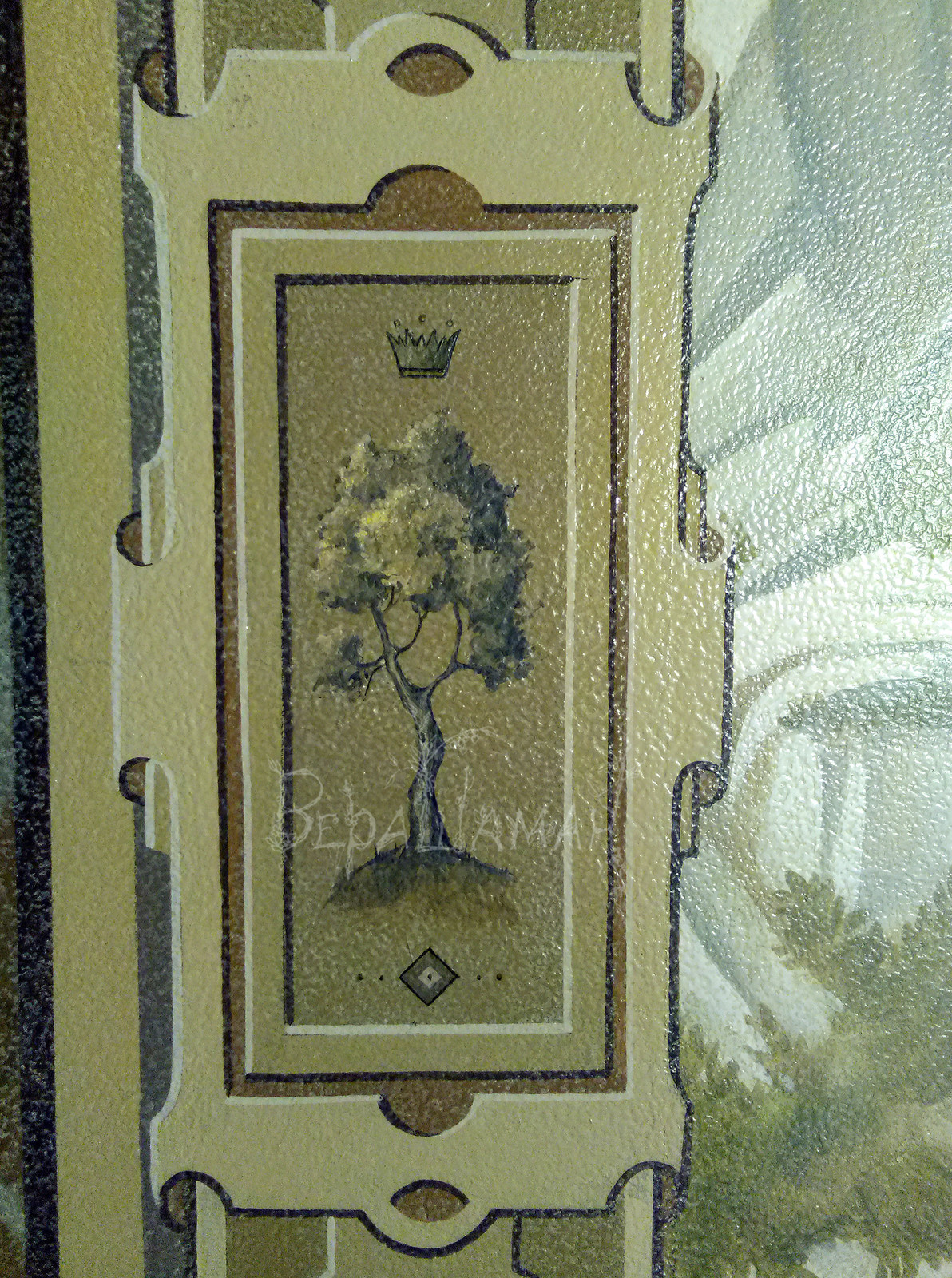 Настенная миниатюрная роспись на уровне глаз (под руководством Петра Маркова)