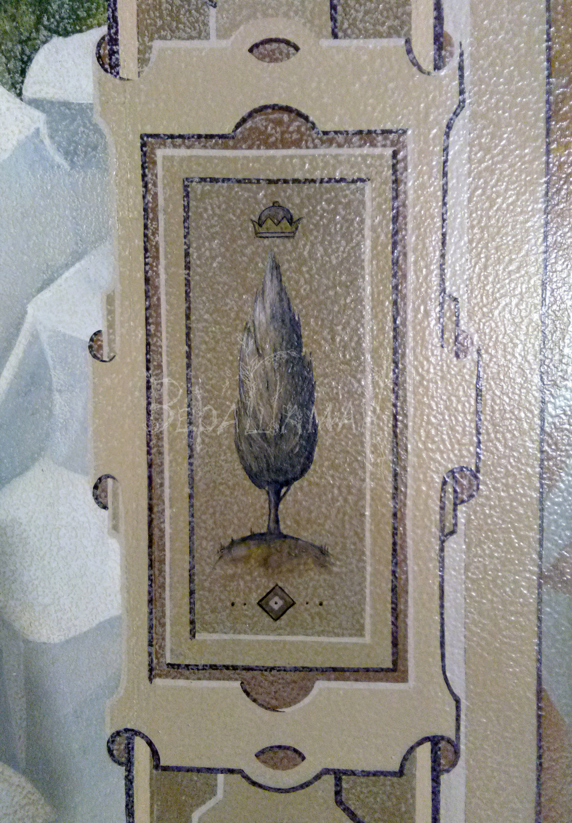 Настенная миниатюрная роспись на уровне глаз (под руководством Петра Маркова)