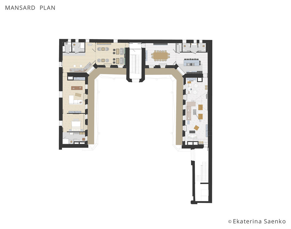 Квартира гостиничного типа в стиле лофт и минимализм.