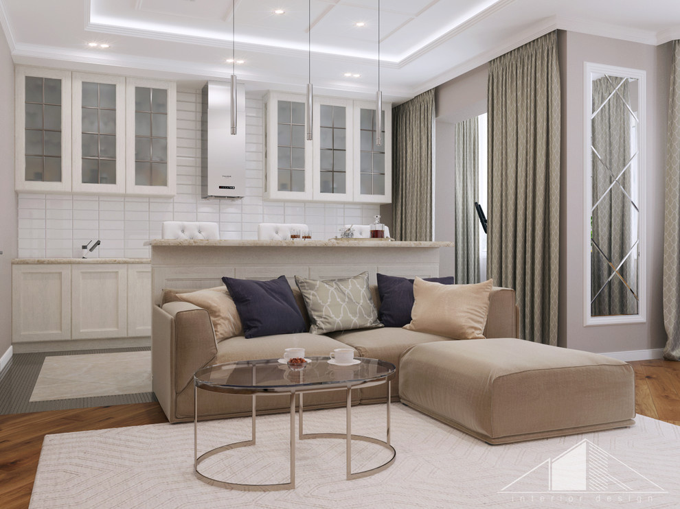 Дизайн трехкомнатной квартиры в стиле неоклассика