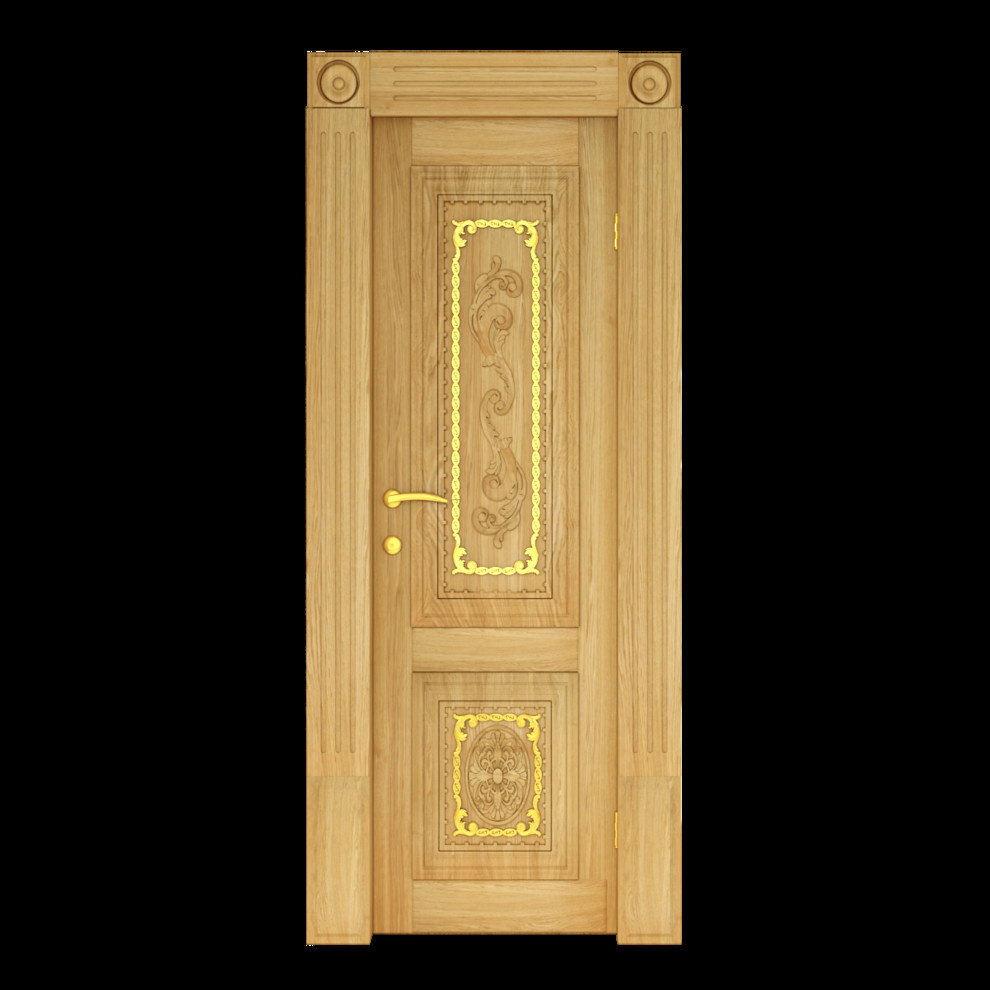 Межкомнатные двери с резьбой и золочением