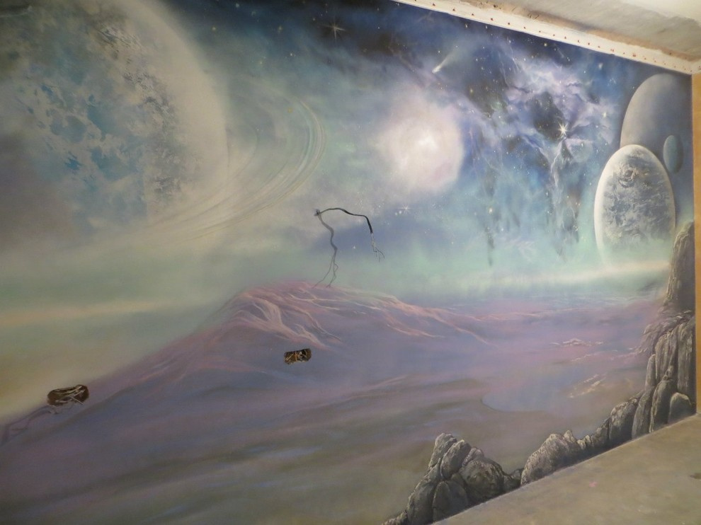 Роспись "Космос" в детской для мальчика