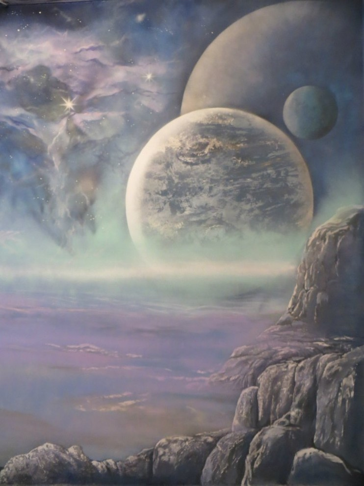 Роспись "Космос" в детской для мальчика