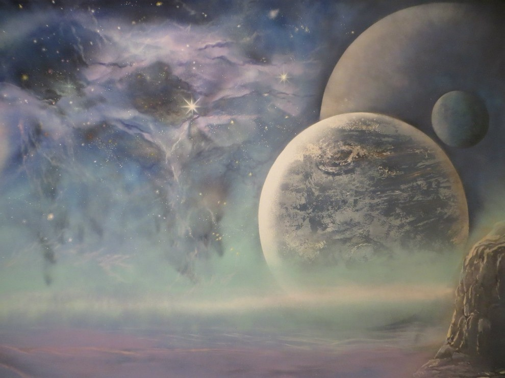 Обложка проекта: Роспись "Космос" в детской для мальчика