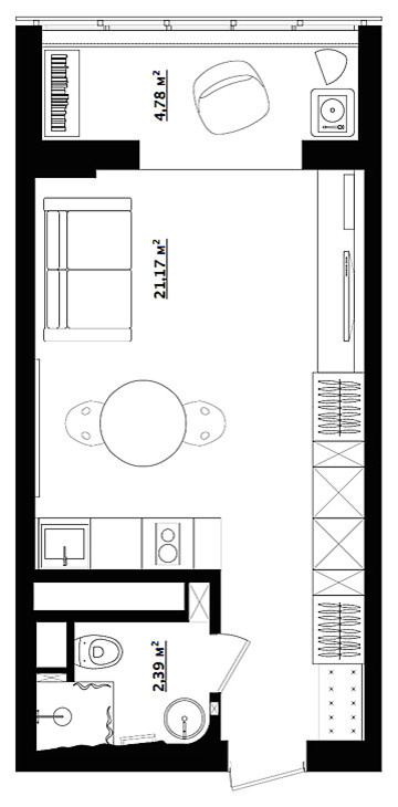 Маленькая квартира студия в Санкт Петербурге