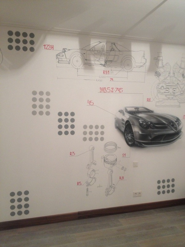 Роспись детской Mercedes