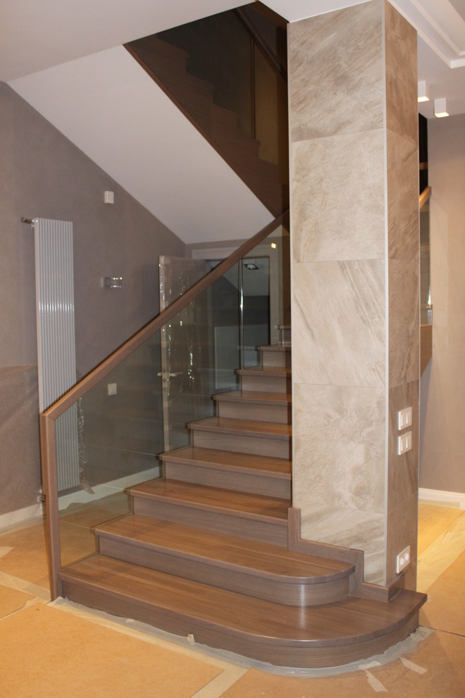 Облицовка бетонной лестницы