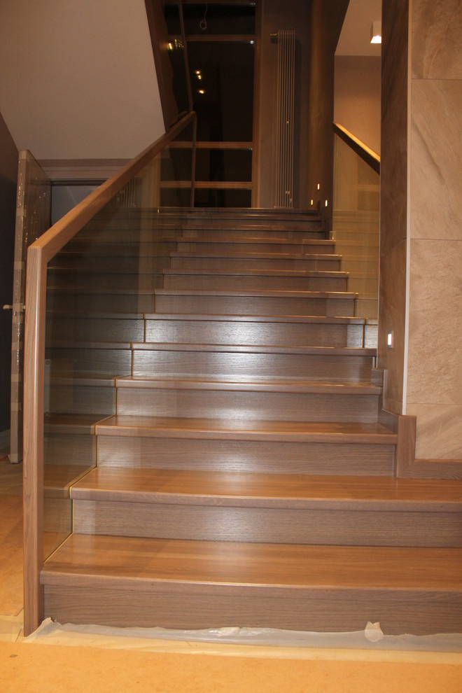 Облицовка бетонной лестницы