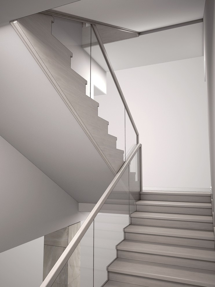 Облицовка бетонной лестницы