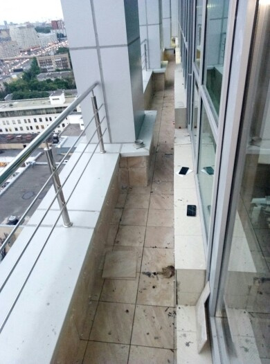 Гидроизоляция терасс в бизнес центре "Victory plaza" в г. Москве.