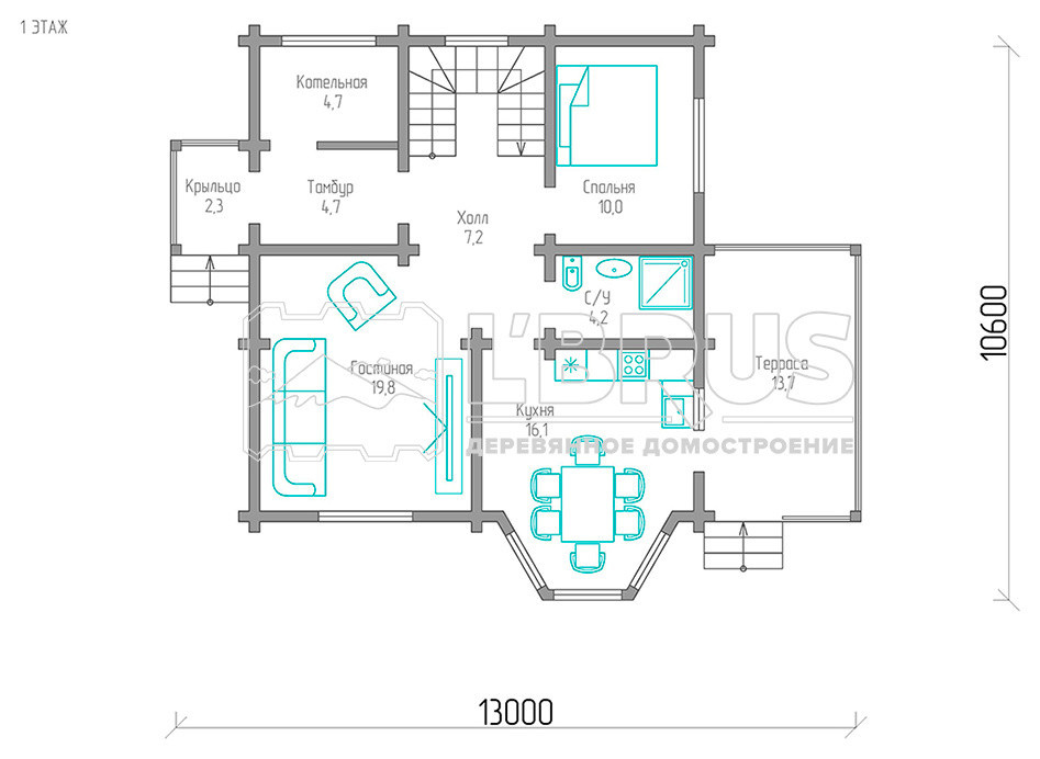 Дом из клееного бруса "под ключ" не дорого