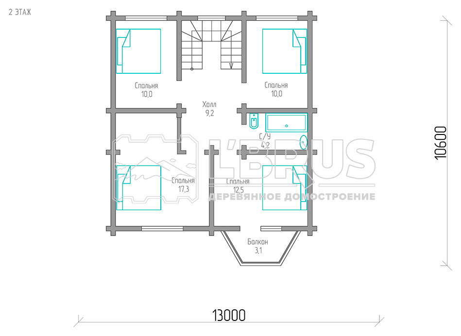 Обложка проекта: Дом из клееного бруса в подмосковье