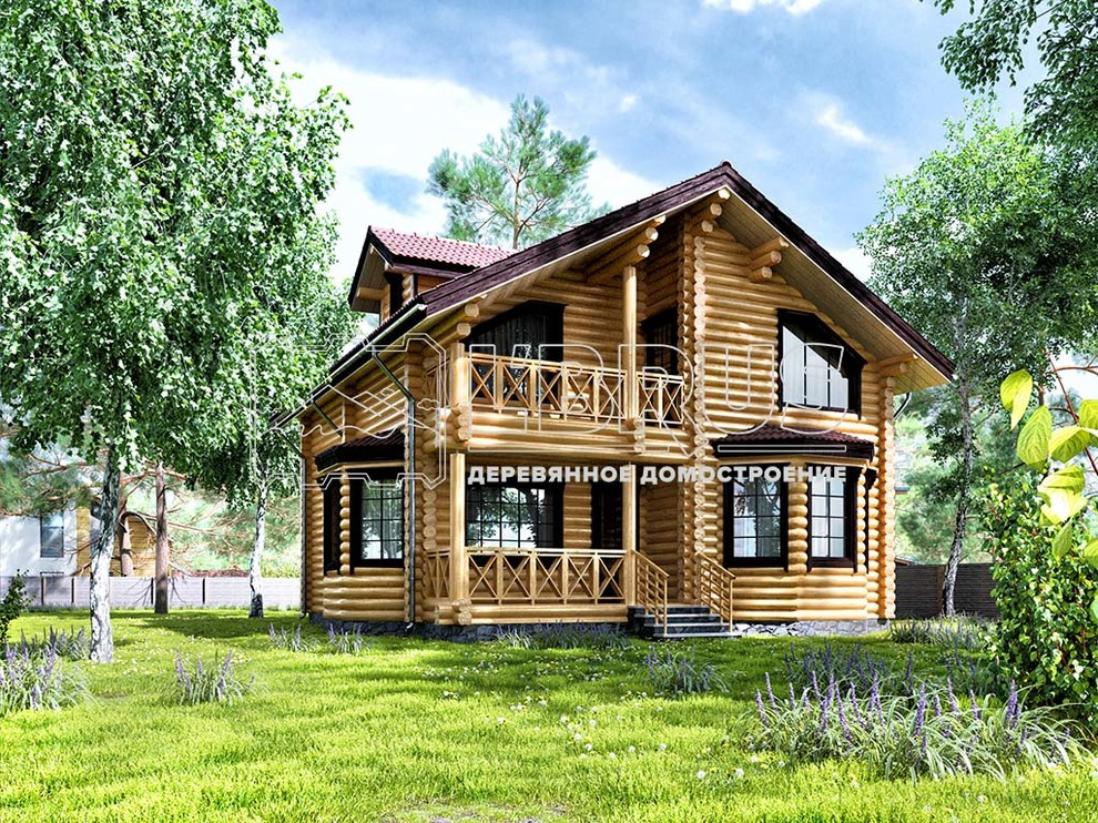 Дом из оцилиндрованного бревна "под ключ"