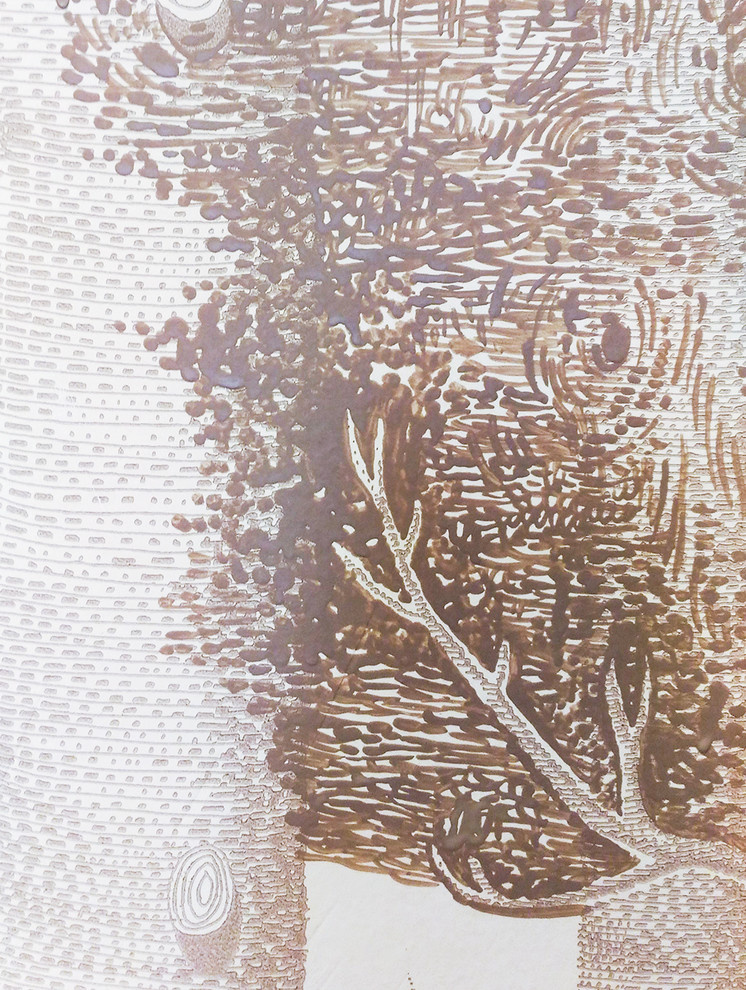 Роспись по бумажным обоям