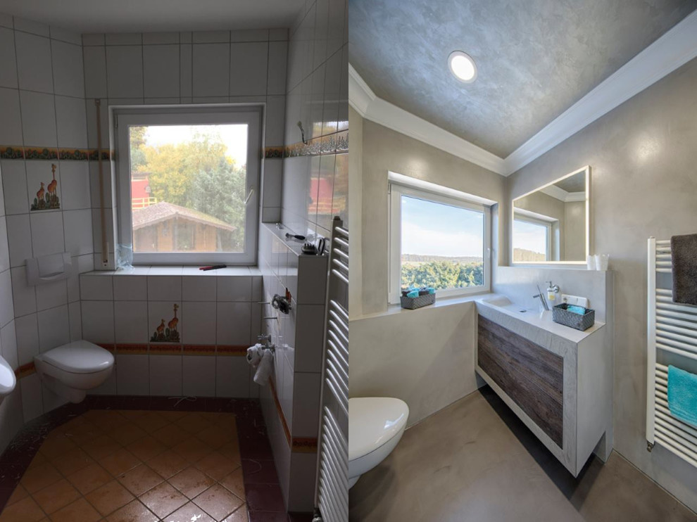 Микроцемент можно наносить на любую поверхность: ДО и ПОСЛЕ