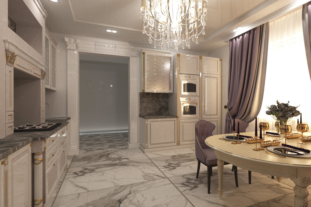 Кухня-гостиная в частном доме.