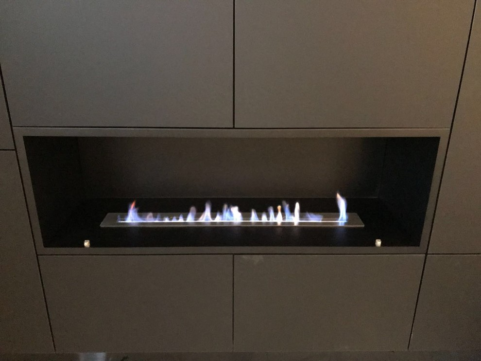 Обложка проекта: Встраиваемый биокамин с узкими рамками