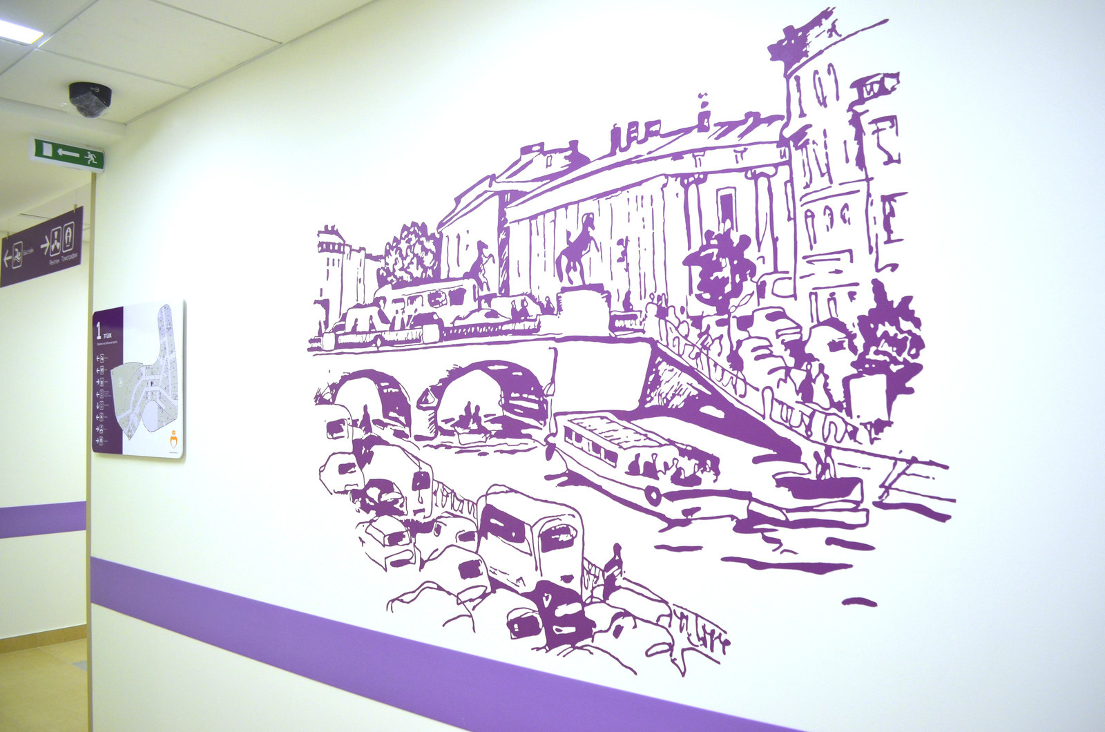 Обложка проекта: Оформление стен трафаретами гравюрами перинатального центра им. В.А. Алмазова