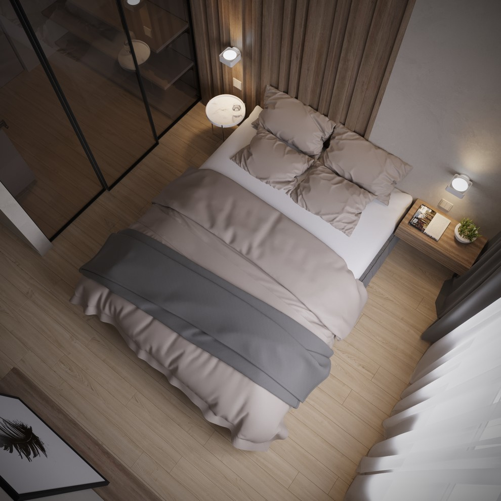 raumplus в интерьере спальни московской квартиры