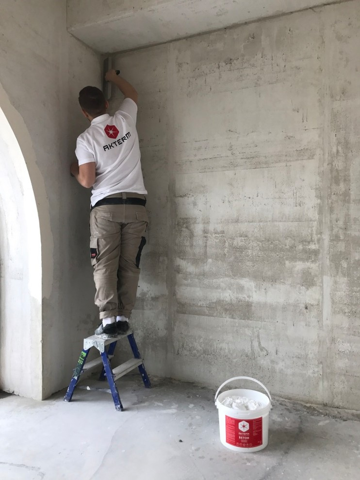 Утепление стены лоджии от промерзания жидкой теплоизоляцией АКТЕРМ Бетон