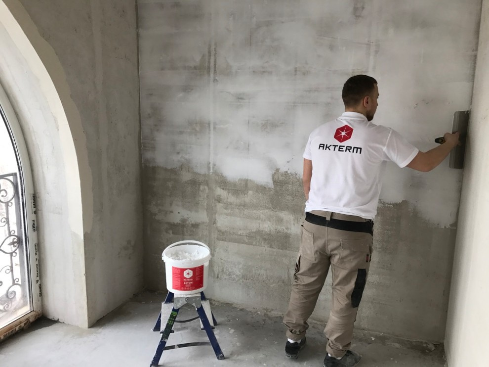 Утепление стены лоджии от промерзания жидкой теплоизоляцией АКТЕРМ Бетон