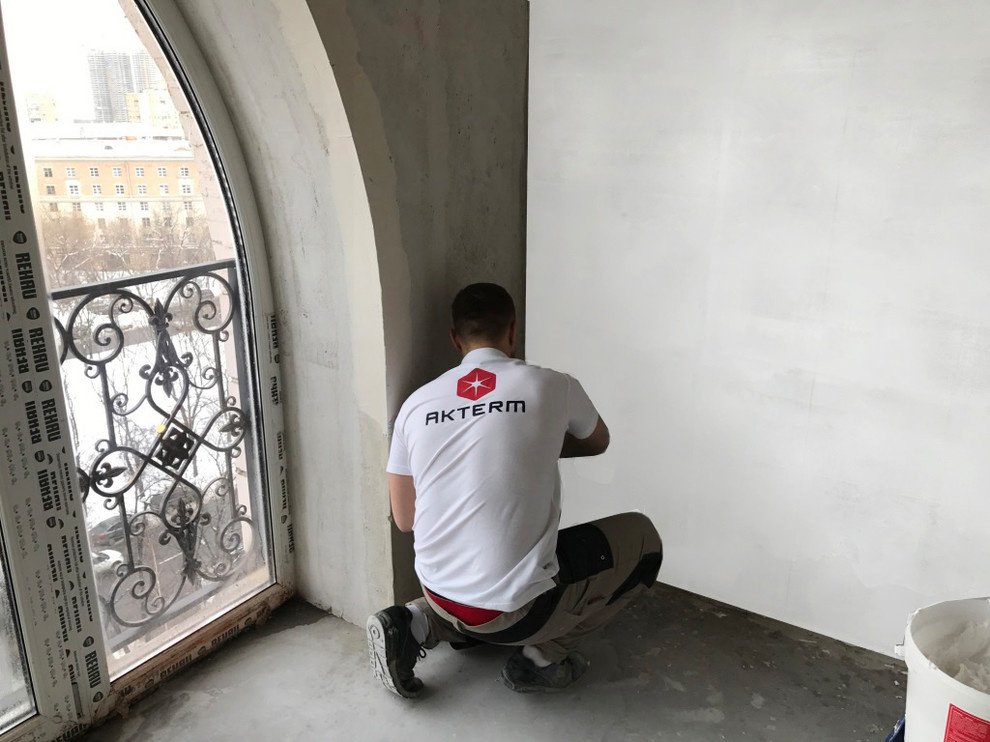 Утепление стены лоджии от промерзания жидкой теплоизоляцией АКТЕРМ Бетон