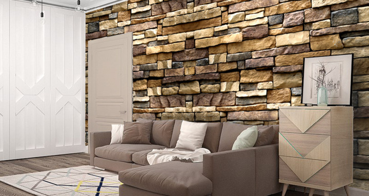 Фотообои в интерьере Лофт