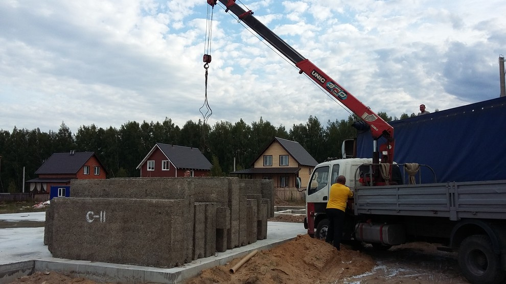 Строительство дома 240м2 из арболитовых панелей и блоков