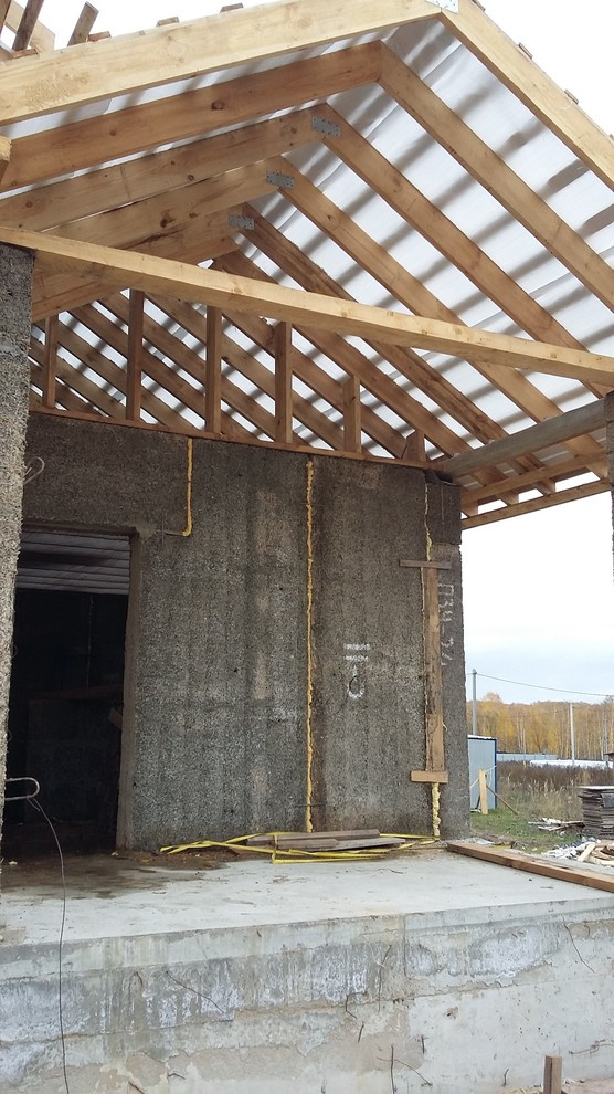 Строительство дома 240м2 из арболитовых панелей и блоков