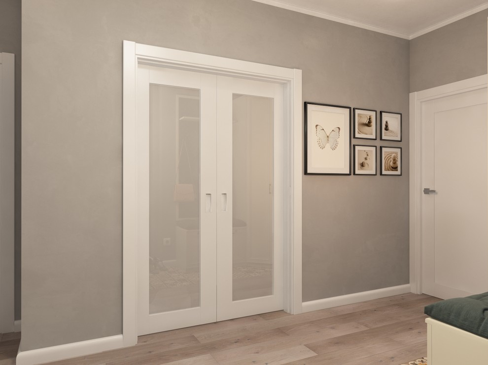 Дизайн прихожей и санузла в новостройке для молодой семьи