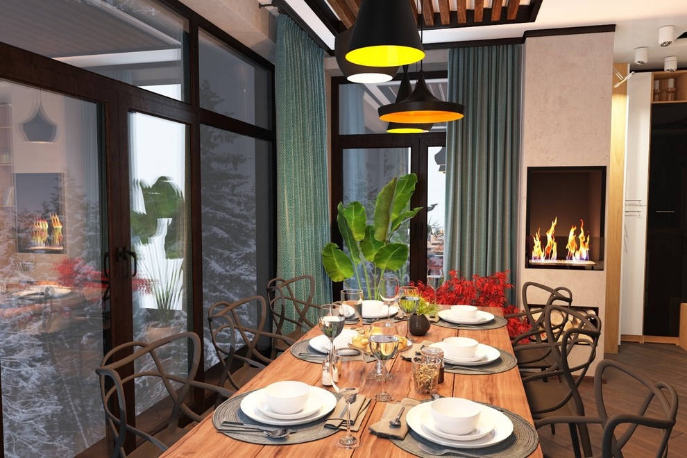 Дизайн гостиной, кухни, столовой в г.Воткинске