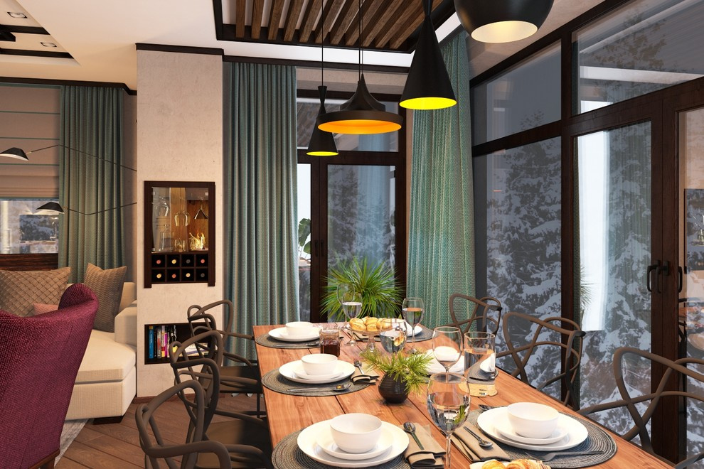 Дизайн гостиной, кухни, столовой в г.Воткинске