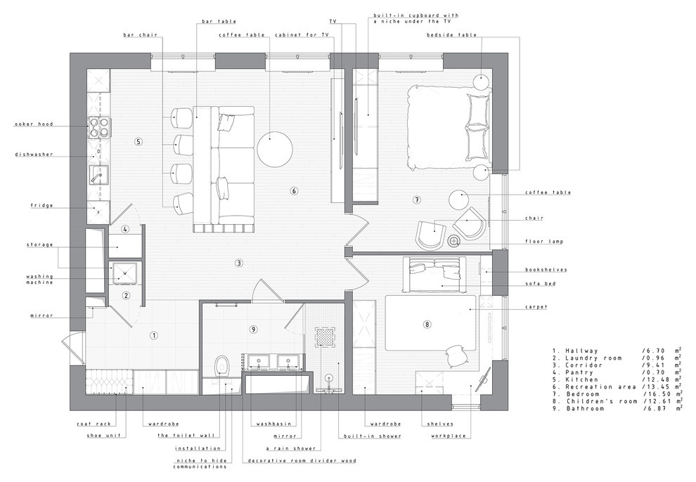 Apartment in Moscow | Russia square meter: 80 m2 ✕  year: 2017
