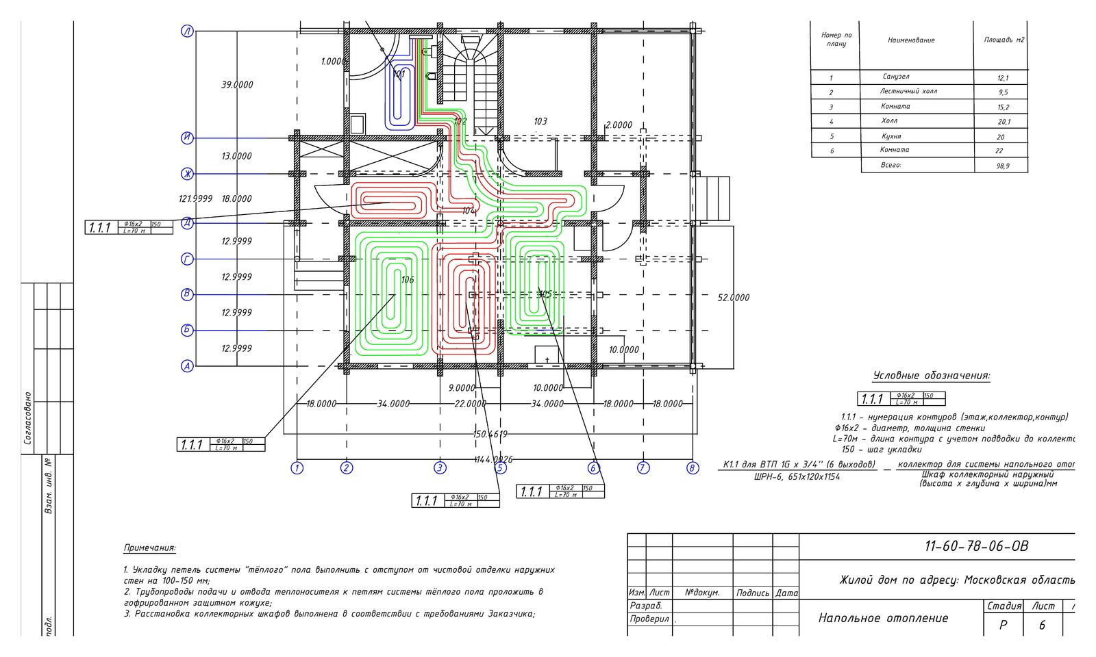 Обложка проекта: Газовое отопление в доме 303 м