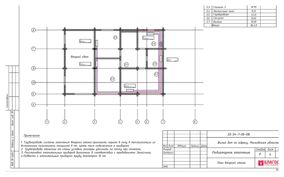 Газовое отопление в доме 285 м