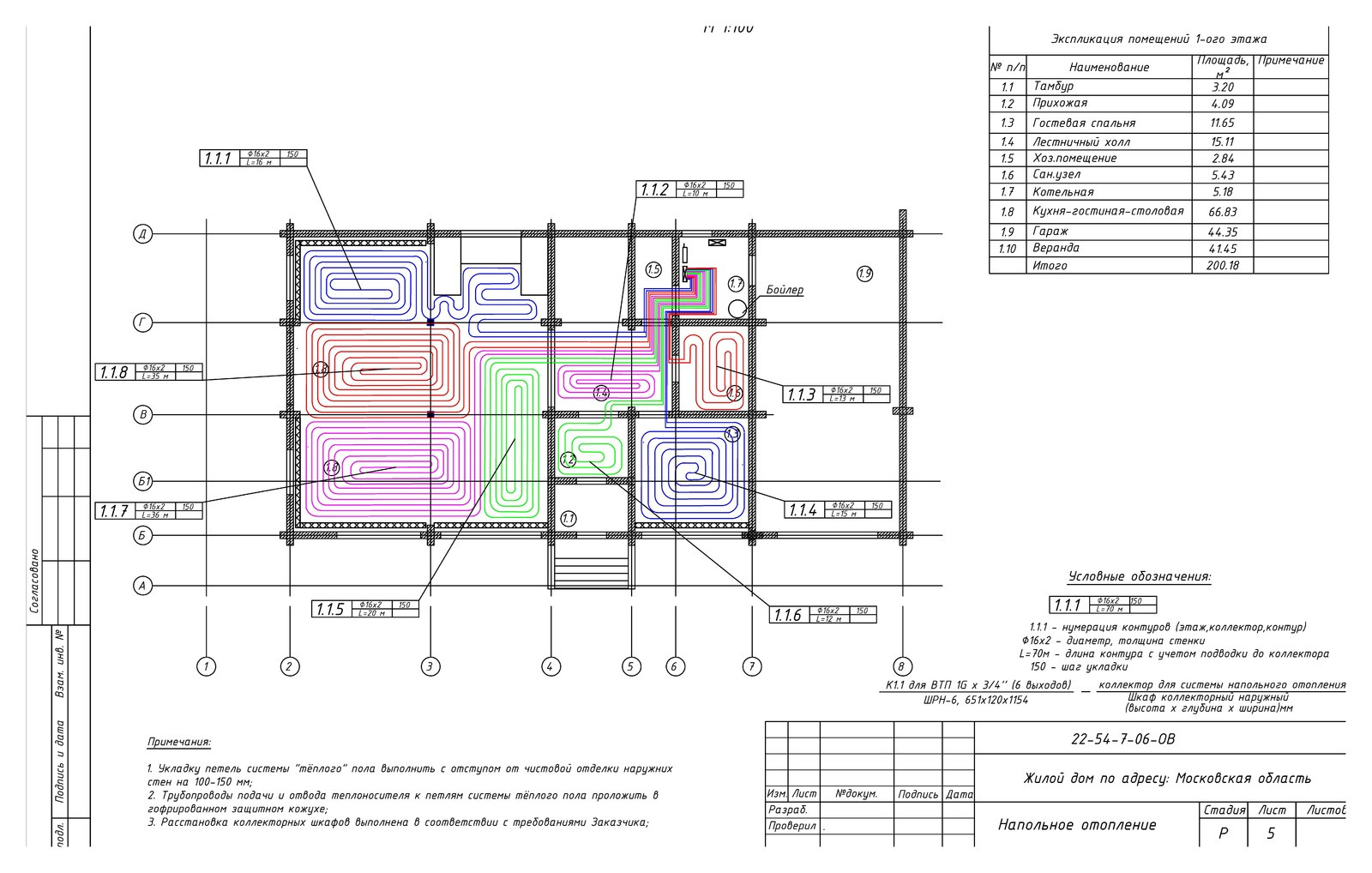 Газовое отопление в доме 285 м