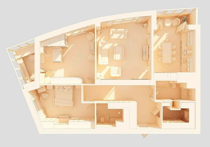 Квартира с двумя спальнями в ЖК "Ильинский парк"